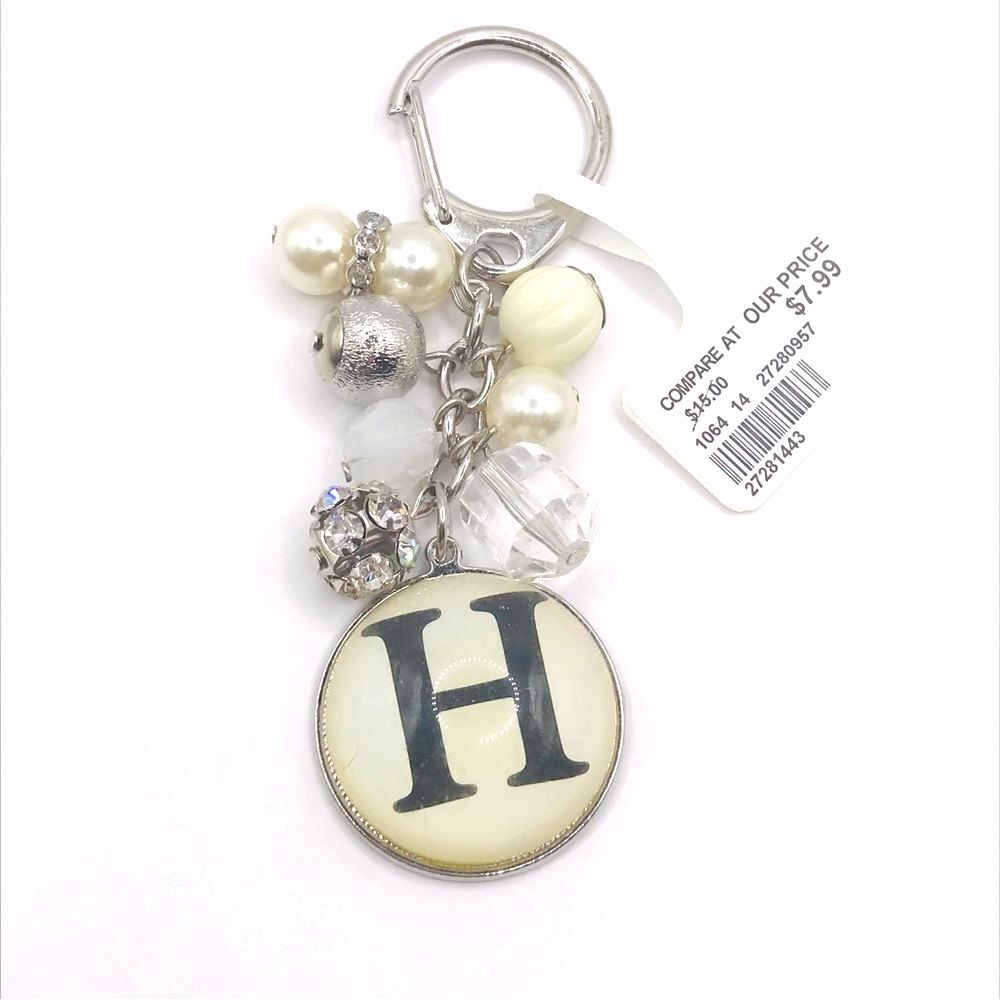 Silver Chic Initial H Keychain
